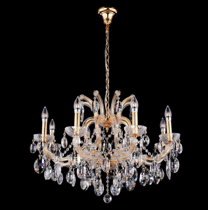 Подвесная люстра Crystal Lux HOLLYWOOD SP8 GOLD