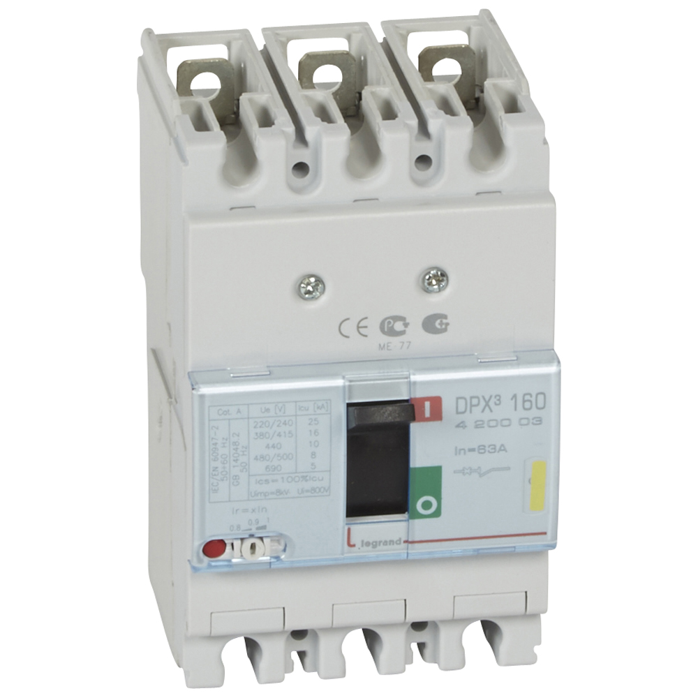 Legrand DPX3 160 Автоматический выключатель 3P 63А 16kA