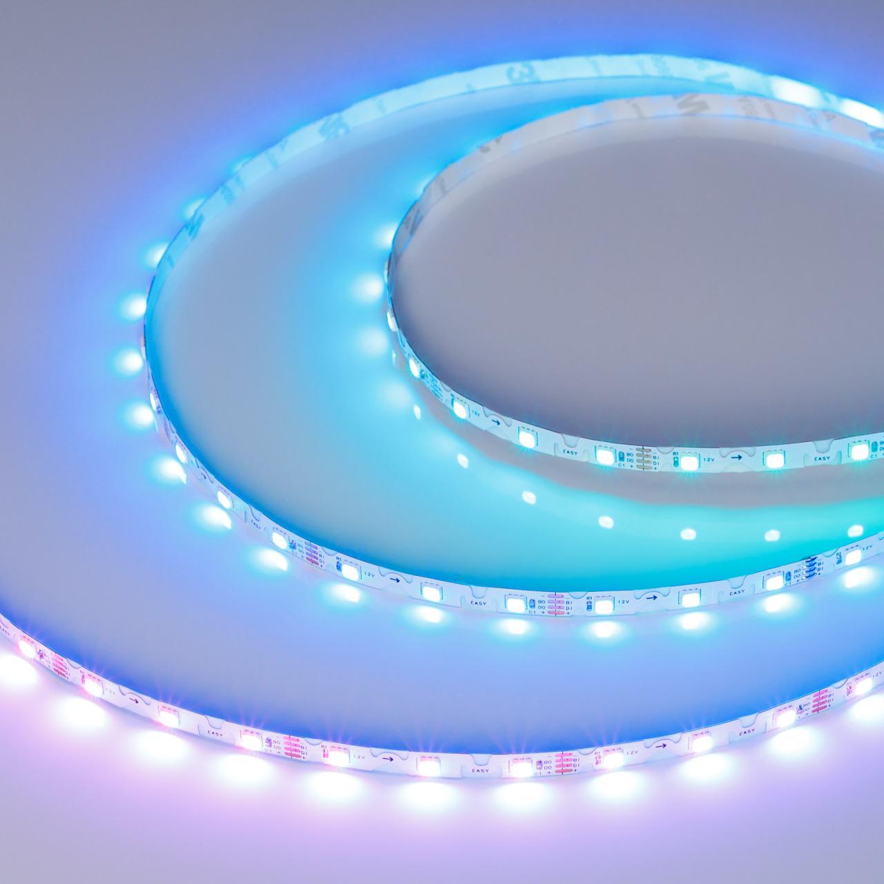 Светодиодная лента SPI-RZ-F60-6mm 12V RGB-PX1-BPT (7 W/m, IP20, 3535, 5m) Arlight 044684