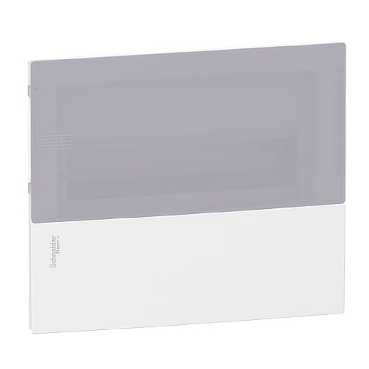 Schneider Electric RESI9 MP (Mini Pragma) Щит встраеваемый с прозрачной дверью 1 ряд/12 модулей, IP40, IK07, 63А, 2 клеммы, Италия