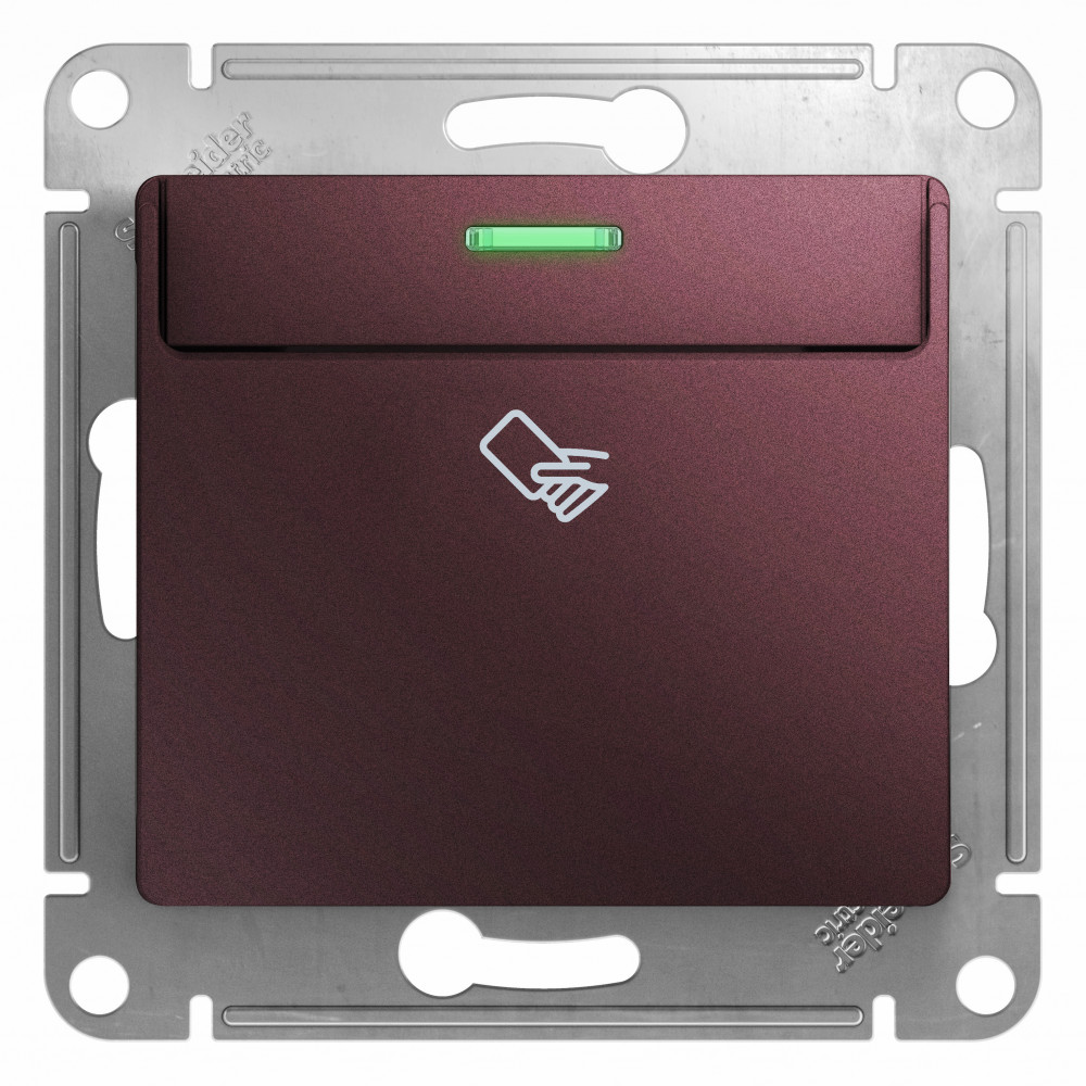 Systeme Electric Glossa Баклажановый Выключатель карточный, сх.6, 10AX