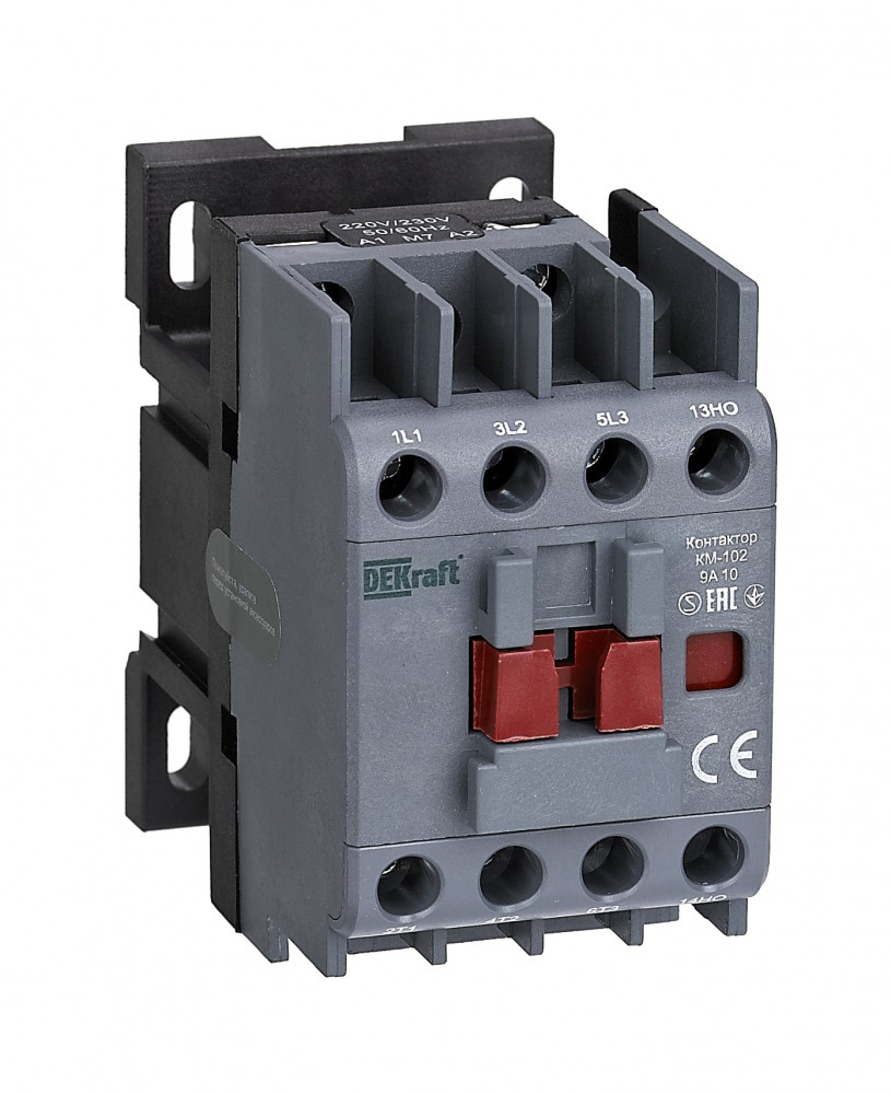 Dekraft Контактор 9А 230В АС3 АС4 1НЗ КМ-102