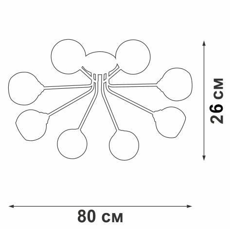 Накладная люстра Vitaluce V47240-13/8PL