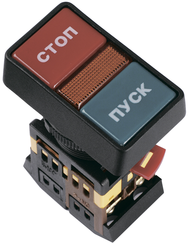 IEK Кнопка РPВВ-30N Пуск-Стоп d30мм неон/240В 1з+1р