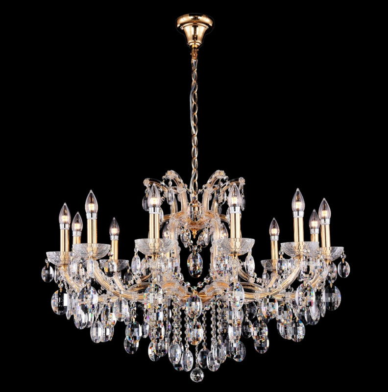 Подвесная люстра Crystal Lux HOLLYWOOD SP12 GOLD