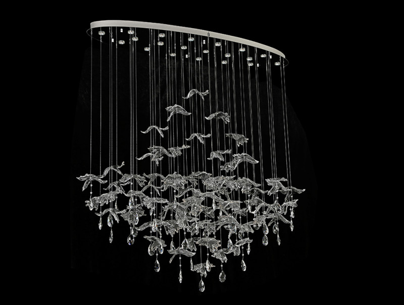 Каскадная люстра Newport 8220/140 С oval chrome