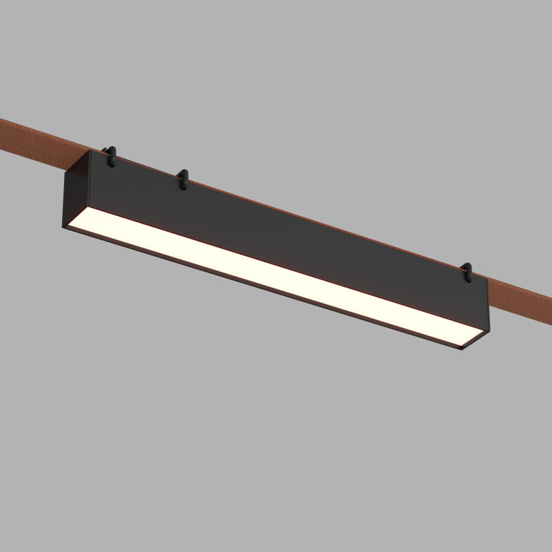 DK5674-BK Cветильник для трека-ремня Belty Smart, серия Linear, со светодиодом, L323*W40*H45мм, 48V DC, 12W, RA90, 120°, 2700-6500K, IP20, черный, алюминий