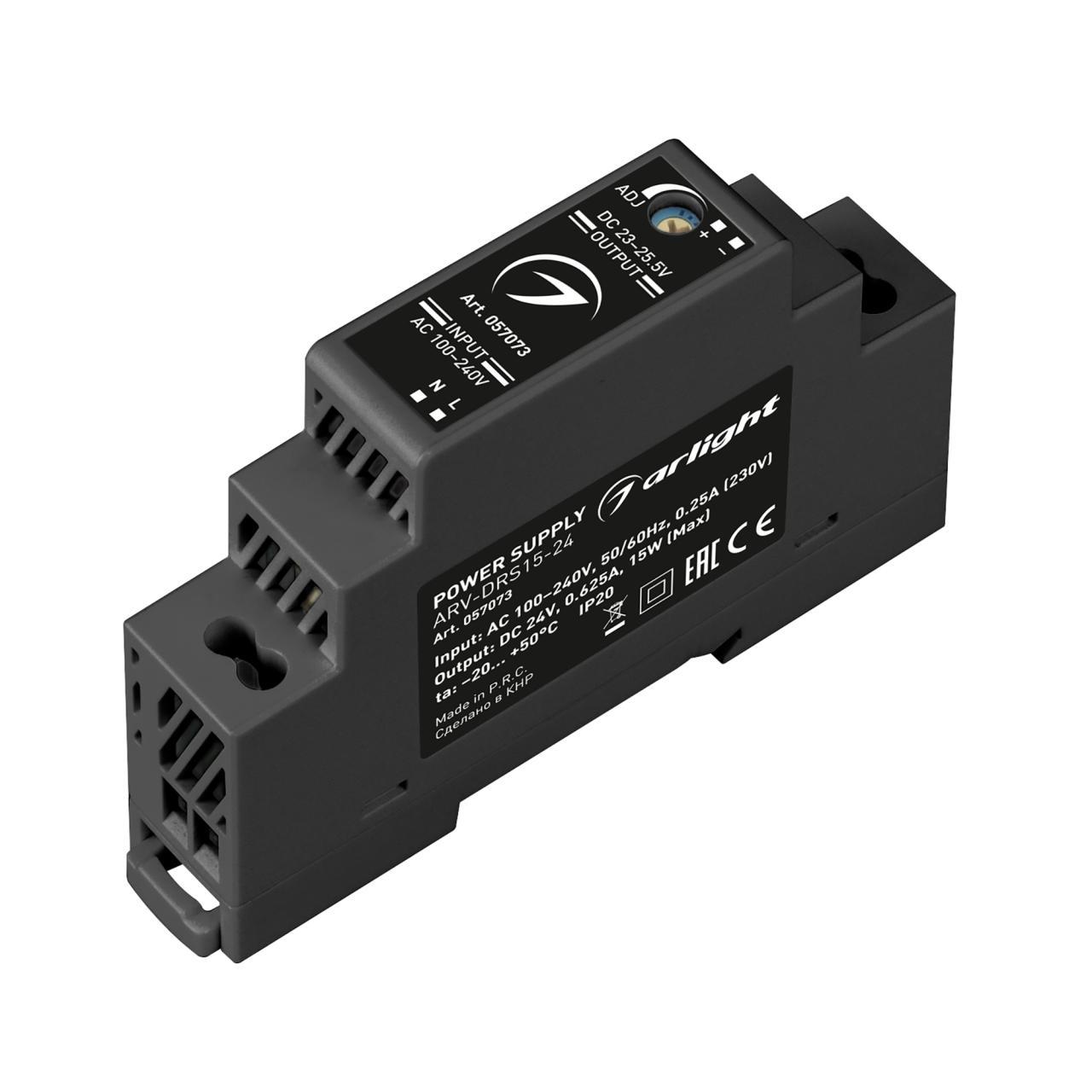 Блок питания ARV-DRS-15-24 (24V, 0.63A, 15W) Arlight 057073