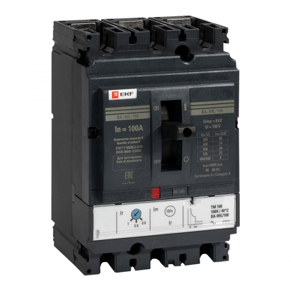 EKF PROxima Автоматический выключатель ВА-99C (Compact NS) 100/100А 3P 36кА