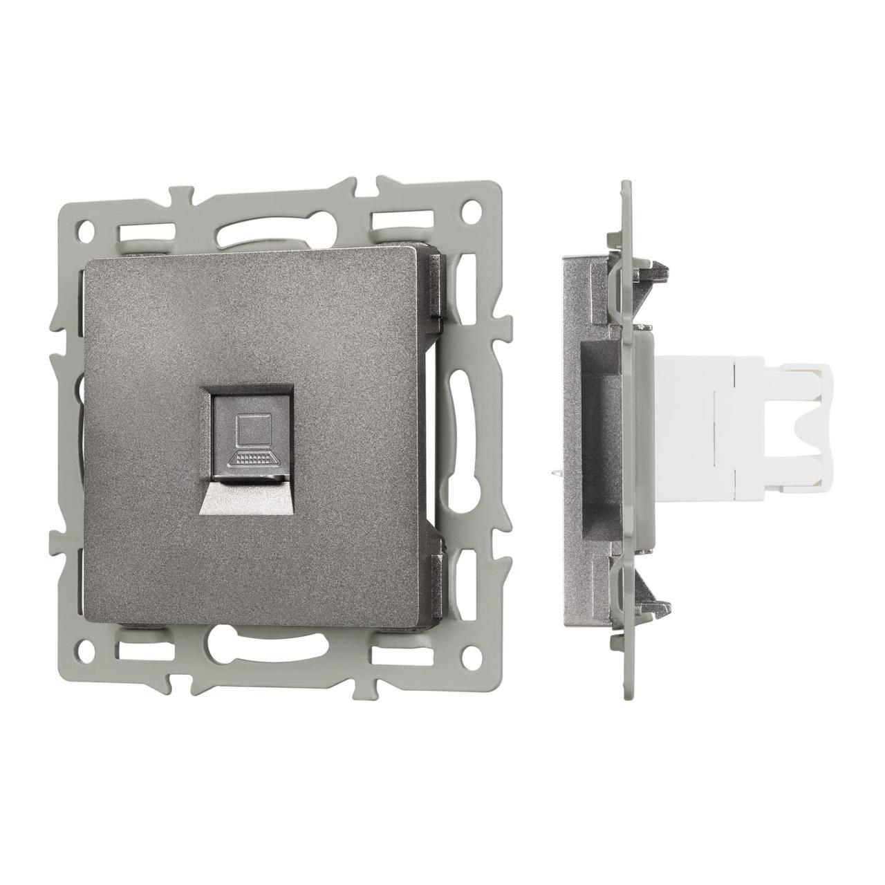 Механизм компьютерной розетки SCT-MPC1-PL-GR (RJ-45, CAT6) Arlight 045335