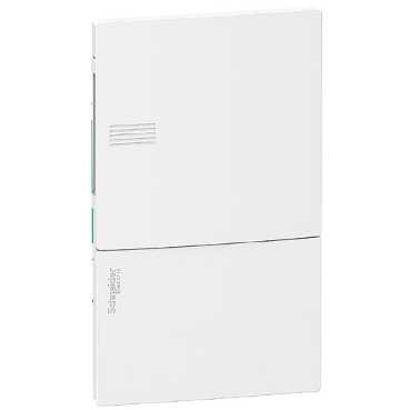 Schneider Electric RESI9 MP (Mini Pragma) Бокс встраеваемый с белой дверью 1 ряд/4 модуля,IP40, IK07, 50А, 2 клеммы, Италия