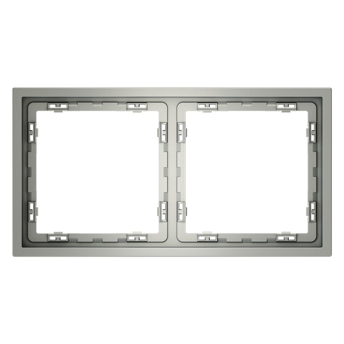 Рамка пластиковая Voltum S70 на 2 поста, (сталь) VLS100205