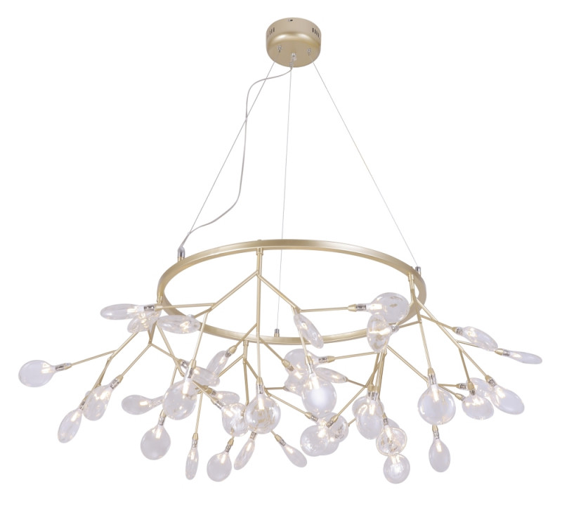 Подвесная люстра Crystal Lux EVITA SP45 D GOLD/TRANSPARENT