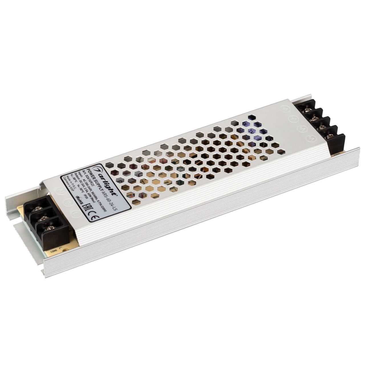 Блок питания Arlight ARS-60-24-LS 24V 60W IP20 2,5A 026169(2)