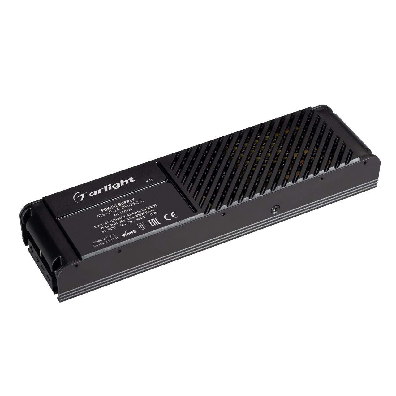 Блок питания Arlight ATS-LG-24-200-PFC-L (24V, 8.3A, 200W) 050475