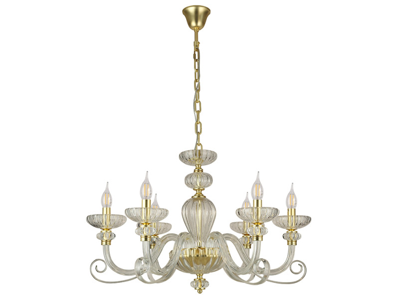 Подвесная люстра Newport 8626/C mat.soft gold clear