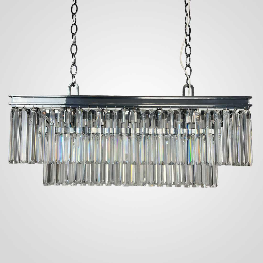 Подвесная люстра Imperium Loft Rh 1920S Odeon Clear Glass Fringe Chrome 228792-22