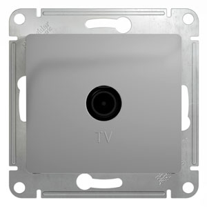 Systeme Electric Glossa Алюминий Розетка TV проходная 4DB