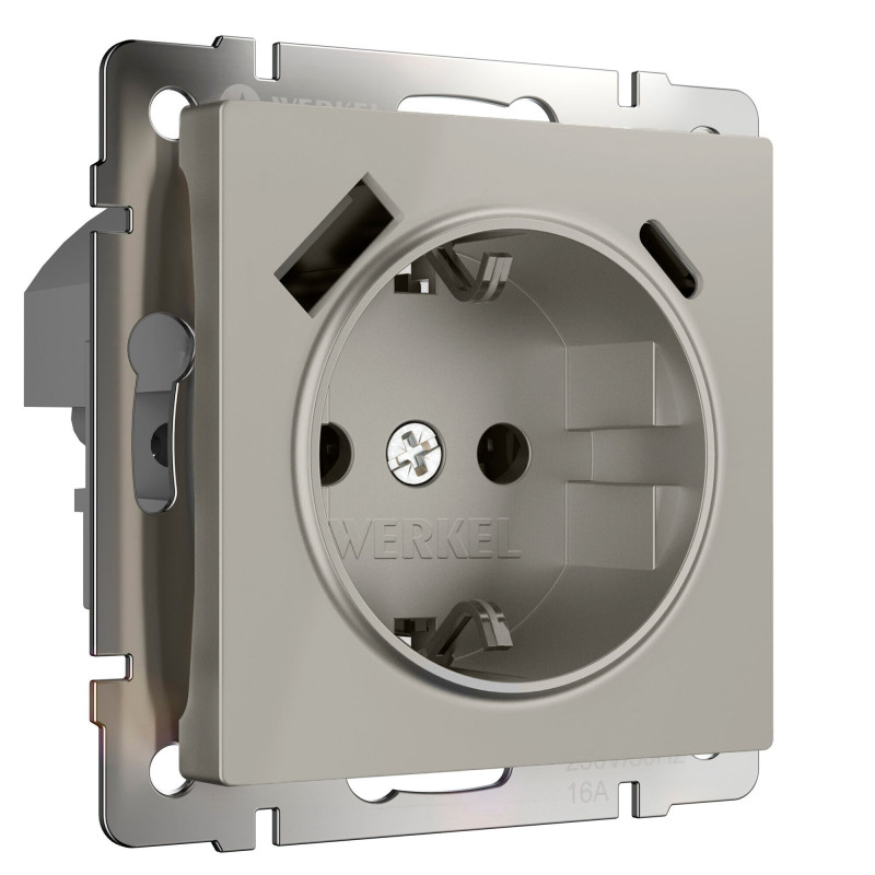 Розетка Werkel W1271704 дымчатый