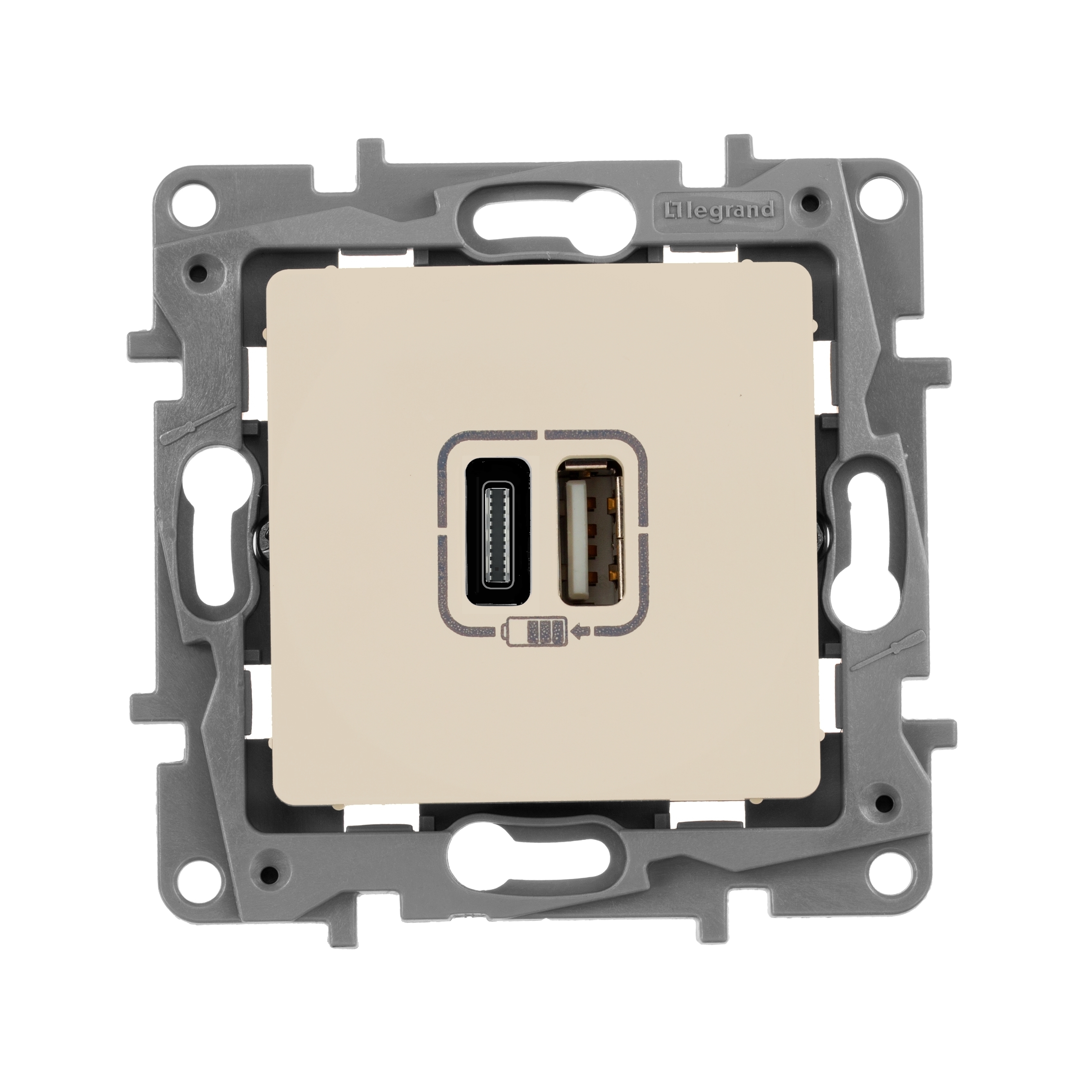 Legrand ETIKA Слоновая кость Зарядка USB А-C