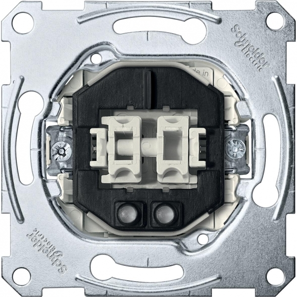 Schneider Electric Merten Механизм QuickFlex Выключателя 2-клавишного сх.1+1, 10AX, с подсветкой