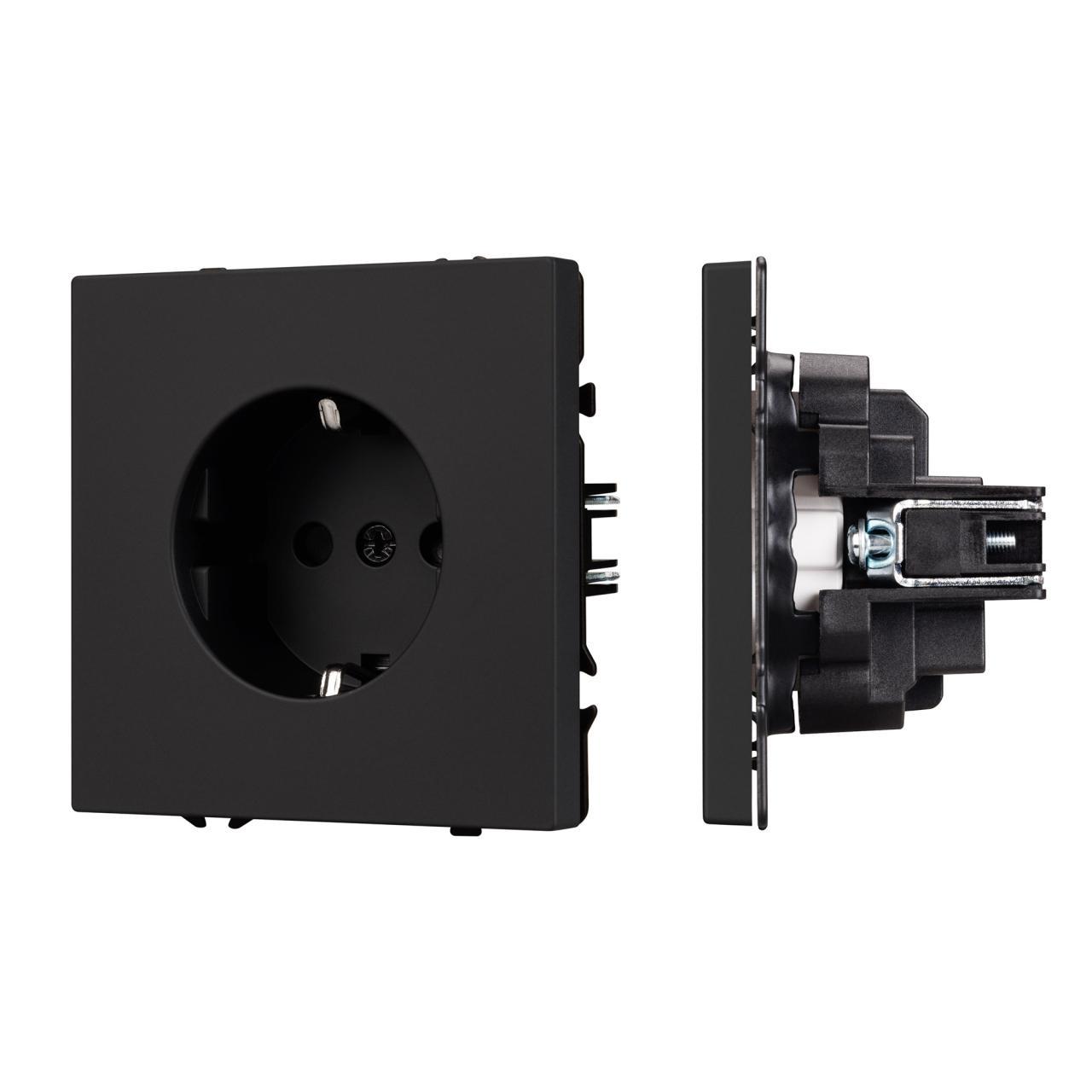 Механизм электрической розетки SCT-NOBE-MEU1-SFPL-BK (230V, 16A) Arlight 054277