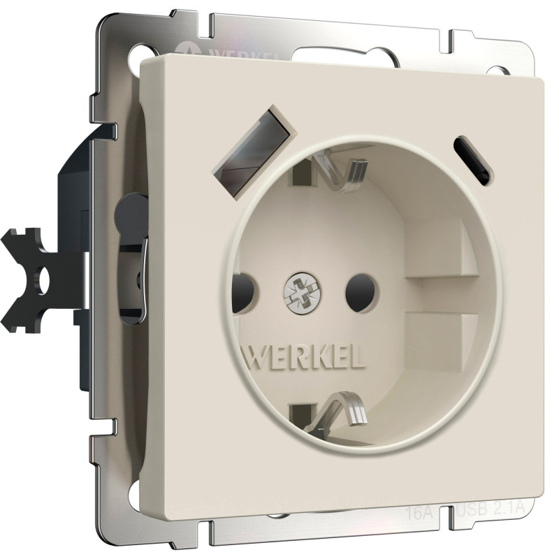 Розетка Werkel W1171762 айвори матовый