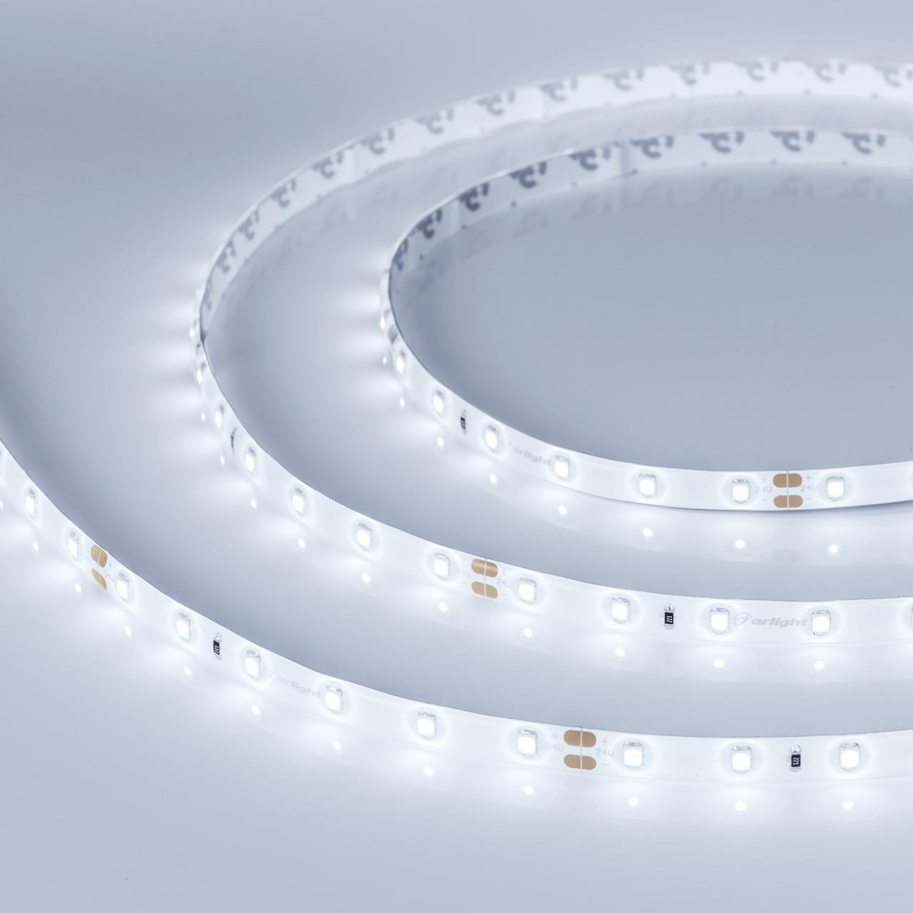 Светодиодная влагозащищенная лента Arlight 7,2W/m 60LED/m 2835SMD холодный белый 5M 020521(2)