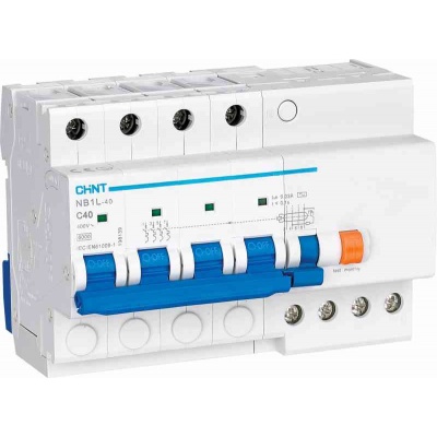CHINT Диф. авт. выкл. NB1L-40 4P C50 100mA тип AC 6kA (R)