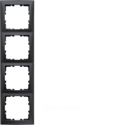 Berker S.1 Антрацит матовый Рамка 4-местная