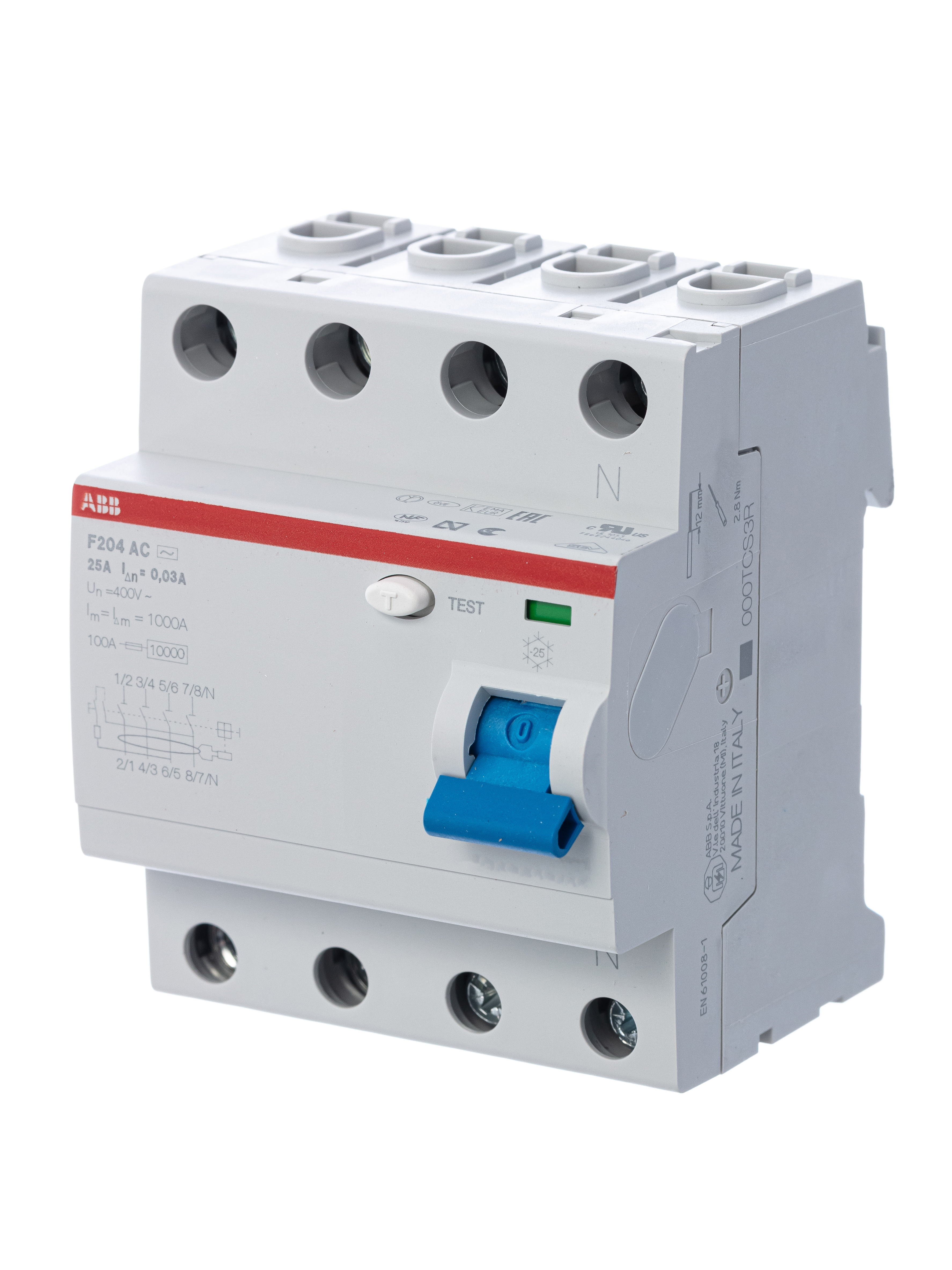 ABB F204AC УЗО 4Р 63А 300mA (AC)