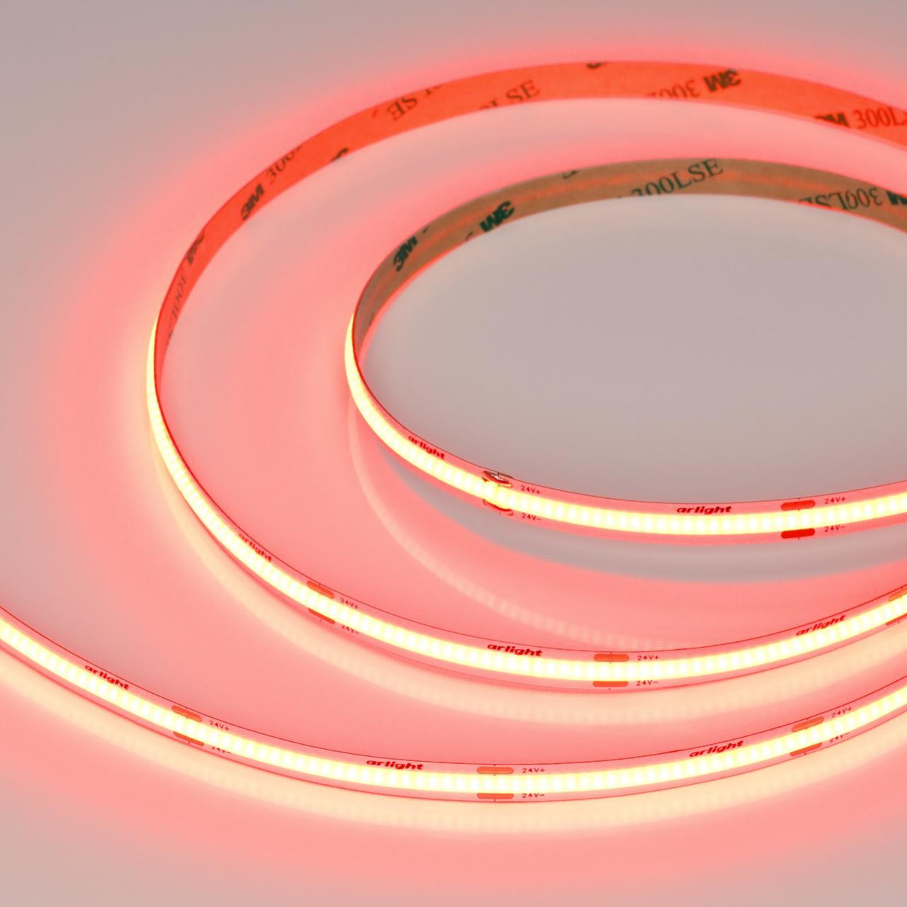 Светодиодная лента COB-X480-8mm 24V Red (8 W/m, IP20, 5m) Arlight 047739