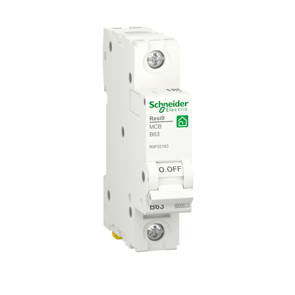 Schneider Electric RESI9 Автоматический выключатель (АВ) B 63А 1P 6000A
