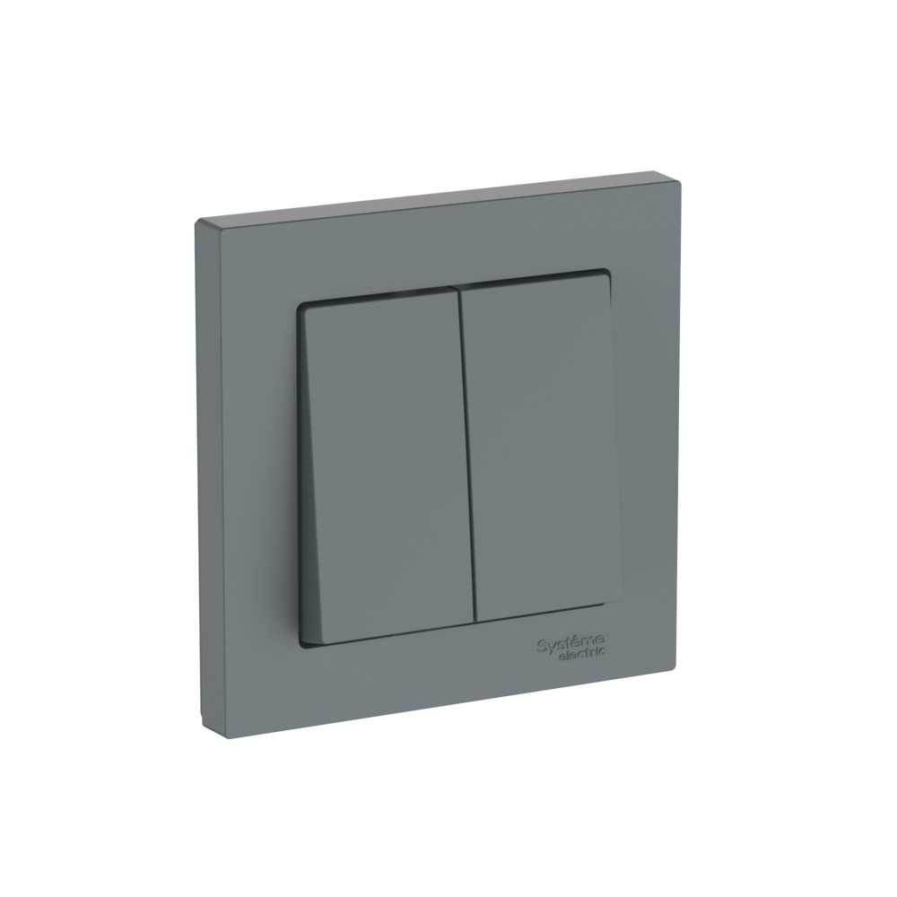 Systeme Electric AtlasDesign Грифель Выключатель 2-клавишный, сх.5, 10АХ, в сборе, быстрозажим. клем.