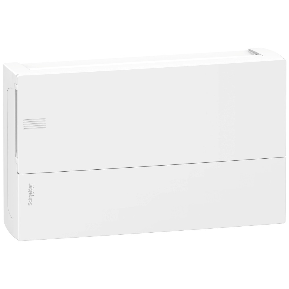 Schneider Electric RESI9 MP (Mini Pragma) Бокс навесной с белой дверью 1 ряд/18 модулей, IP40, IK07, 63А, 2 клеммы, Италия