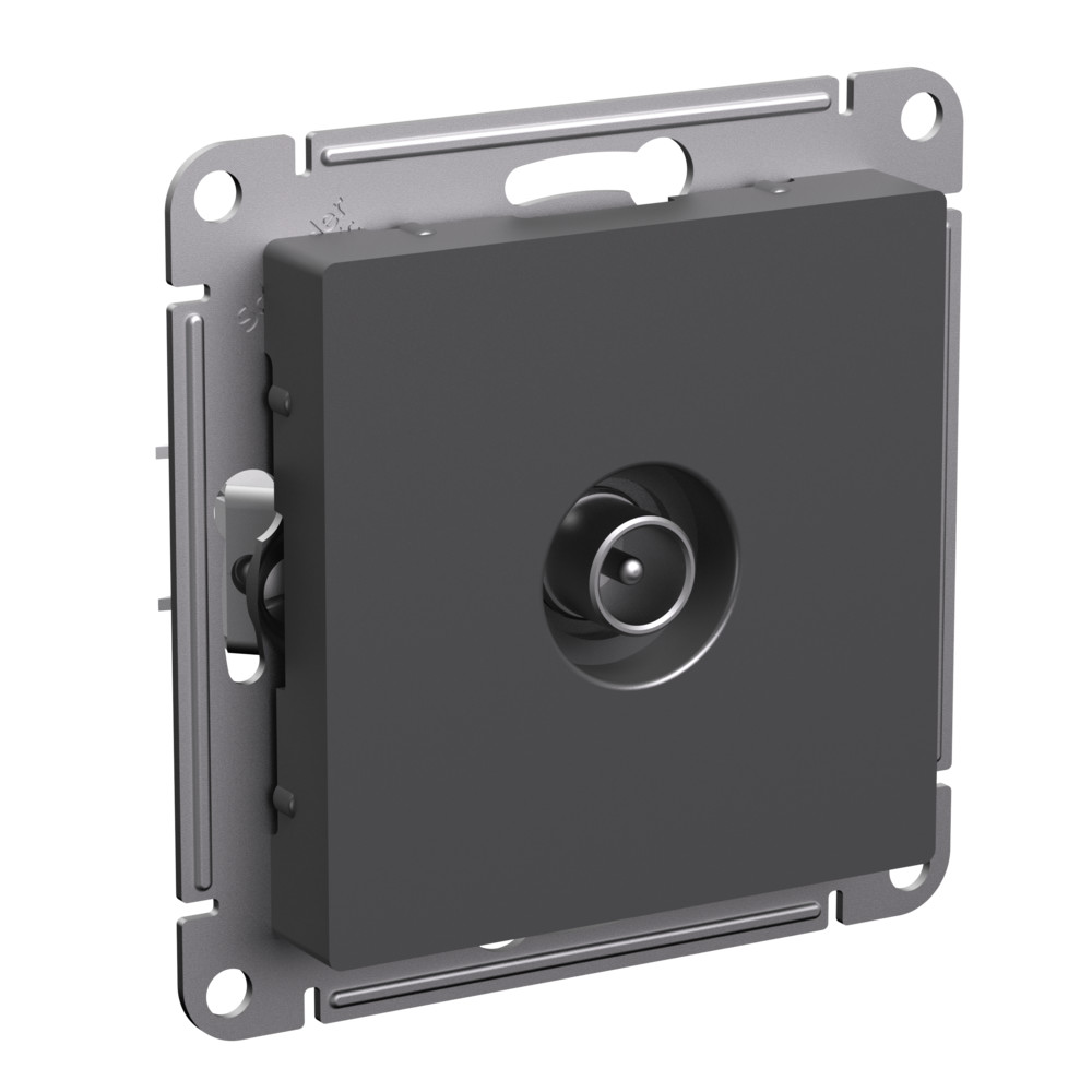 Systeme Electric AtlasDesign Базальт Розетка TV проходная 4DB, механизм