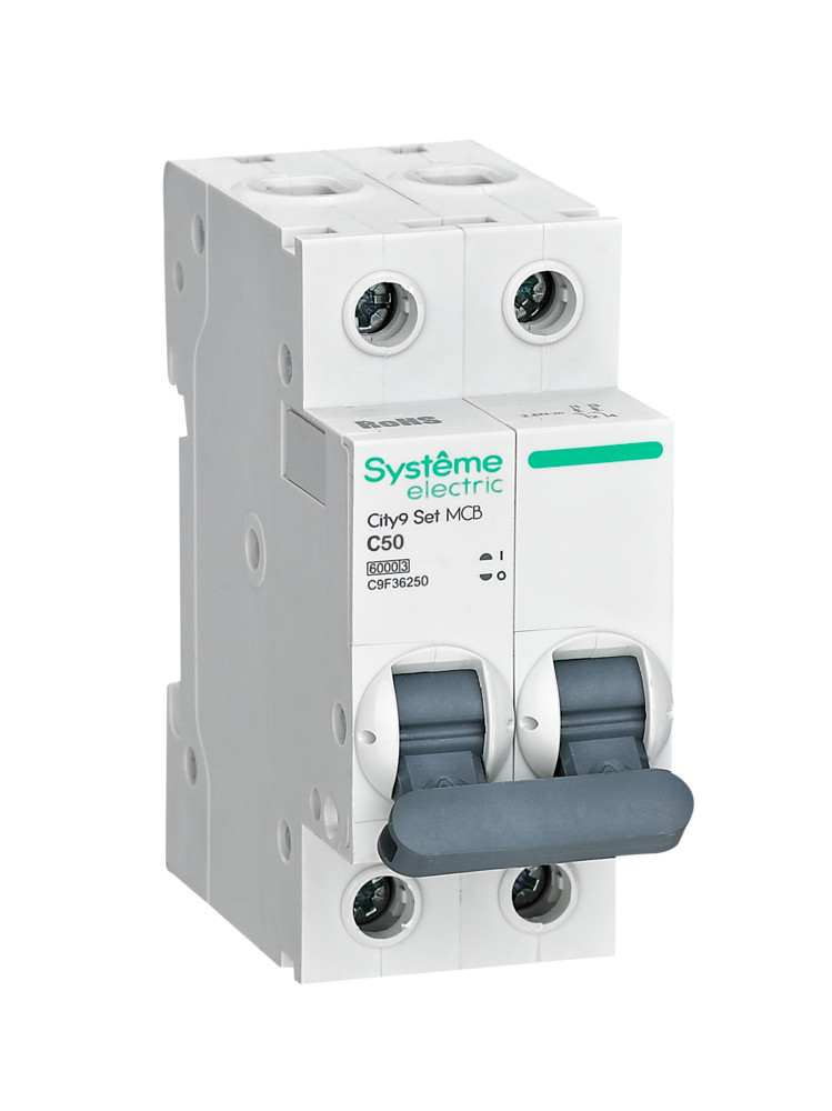 Systeme Electric City9 Set Автоматический выключатель (АВ) С 50А 2P 6kA 230В