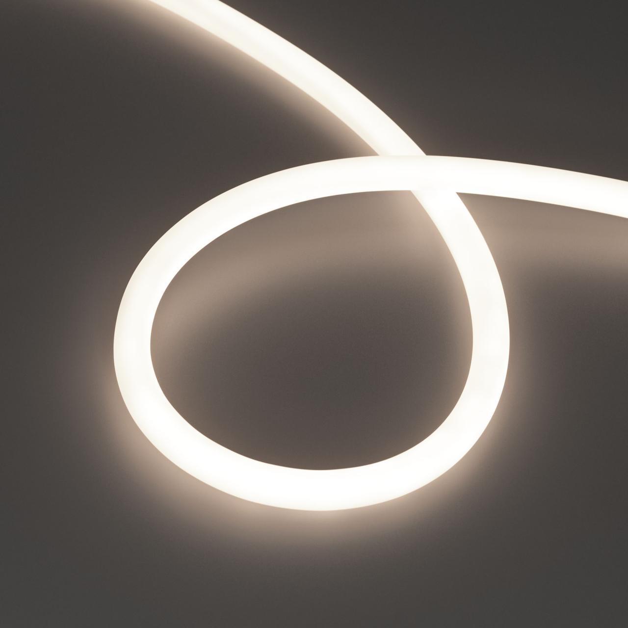 Светодиодная лента герметичная MOONLIGHT-TOP-S-M560-D13mm 24V Day4300 (13 W/m, IP65, 5m, wire x1, трос) Arlight 043817