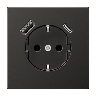 JUNG SCHUKO Антрацит Розетка с USB-интерфейсом