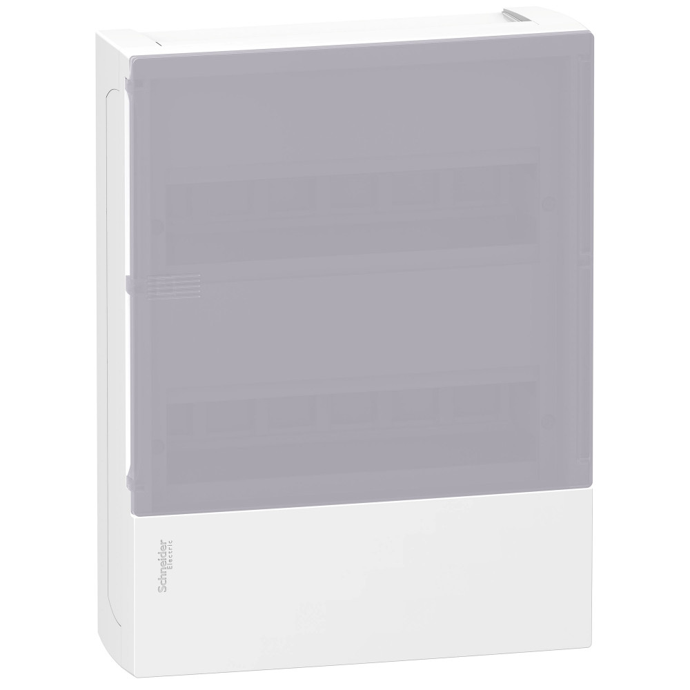 Schneider Electric RESI9 MP (Mini Pragma) Щит навесной с прозрачной дверью 2 ряда/24 модуля, IP40, IK07, 63А, 2 клеммы, Италия