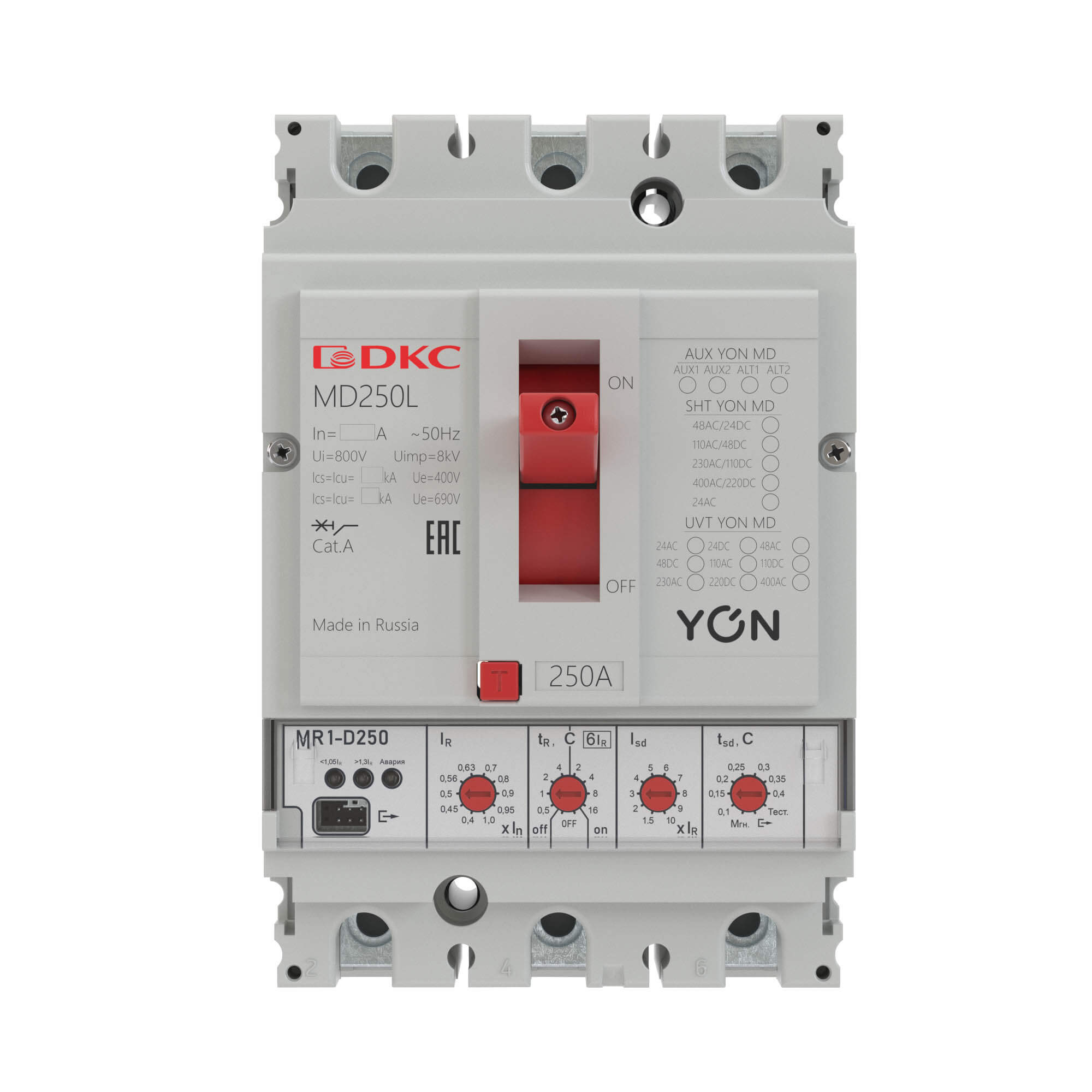 DKC YON pro Автоматический выключатель MD160N-MR1 3P 160А 40kA Ir 0.4…1xIn Isd 1.5…10xIn