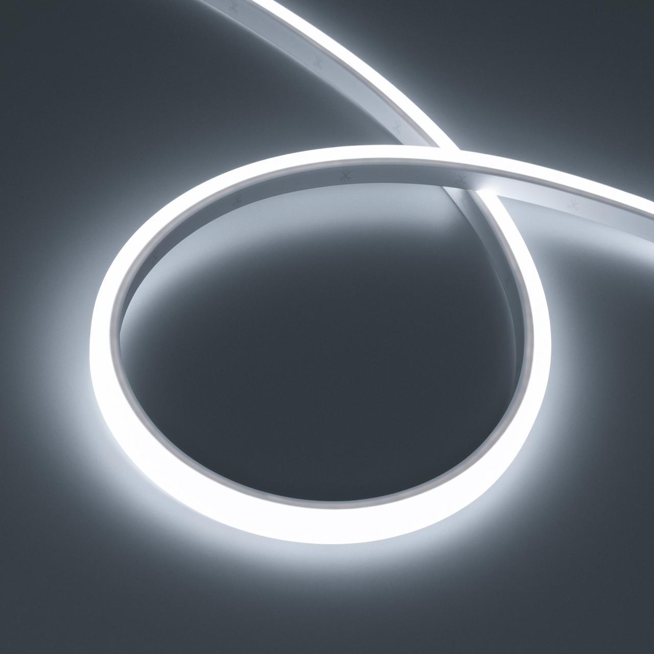 Светодиодная лента герметичная WAVE-TOP-PU-A144-10x10mm 24V White5700 (5 W/m, IP68, 1m, wire x1) Arlight 052596