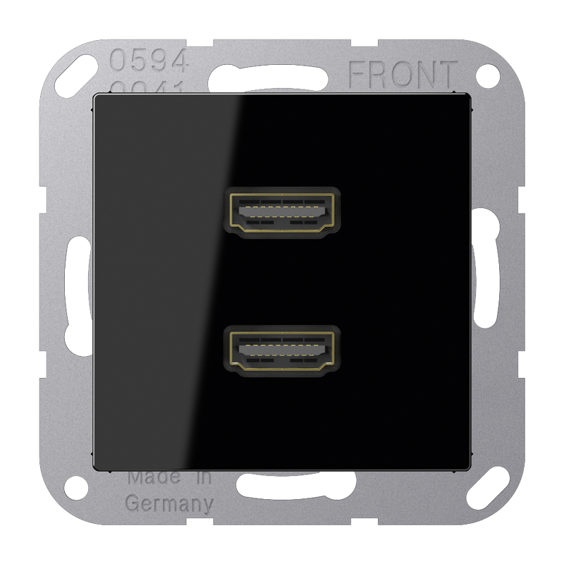 JUNG A 500 Черная Розетка HDMI 2-ая