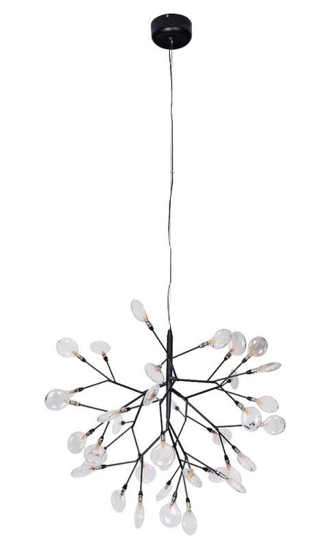 Подвесная люстра Crystal Lux EVITA SP36 BLACK/TRANSPARENT