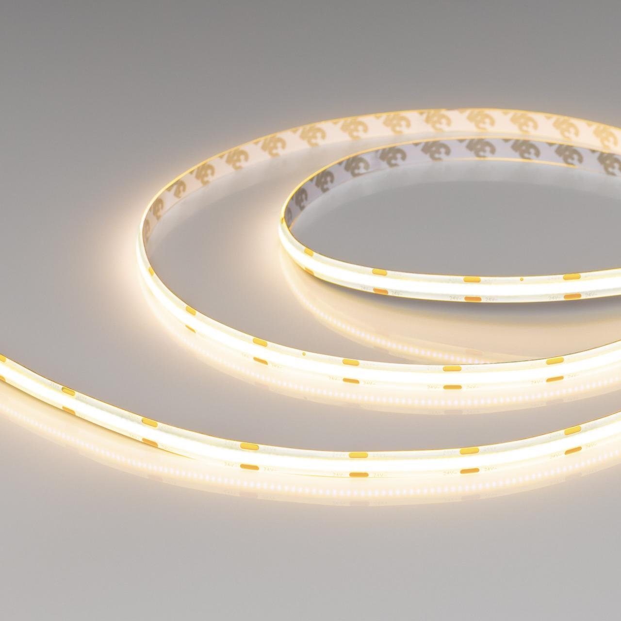 Светодиодная лента герметичная COB-SE-X544-8mm 24V Warm3000 (11 W/m, IP65, 5m) Arlight 062811