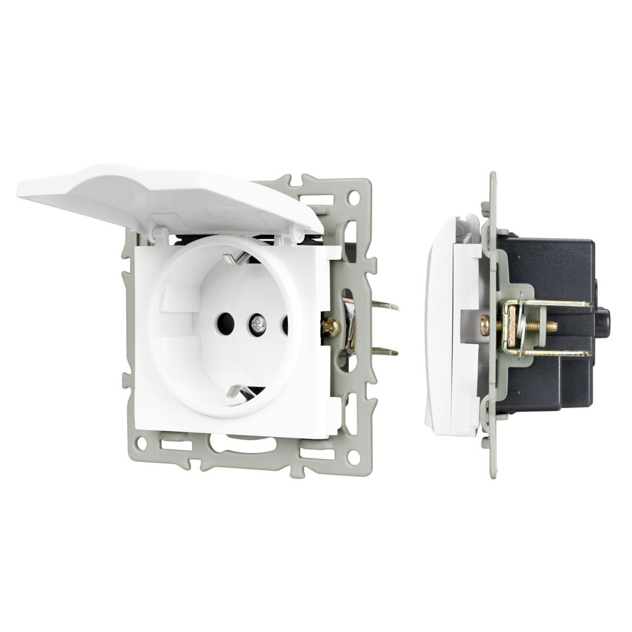 Механизм розетки влагозащищённый SCT-MCP-PL-WH (250V, 16A) Arlight 043745