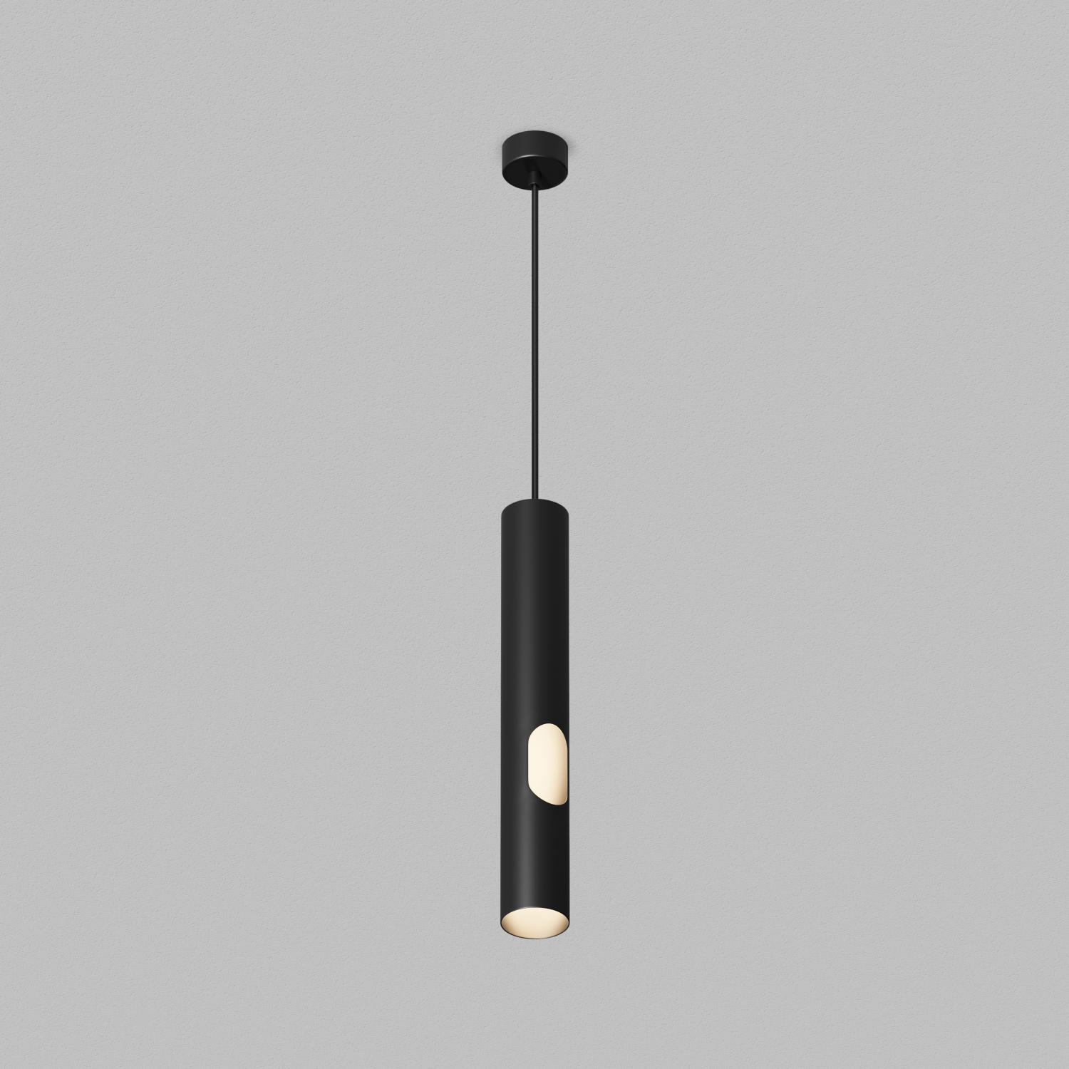 DK4045-BK Подвесной светильник, с декоративным вырезом, IP 20, до 15 Вт, LED, GU10, черный, алюминий