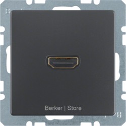 Berker Q Антрацит с эффектом бархата Розетка HDMI