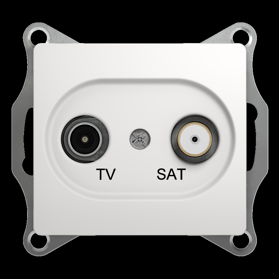 Systeme Electric Glossa Бел Розетка TV-SAT проходная 4DB