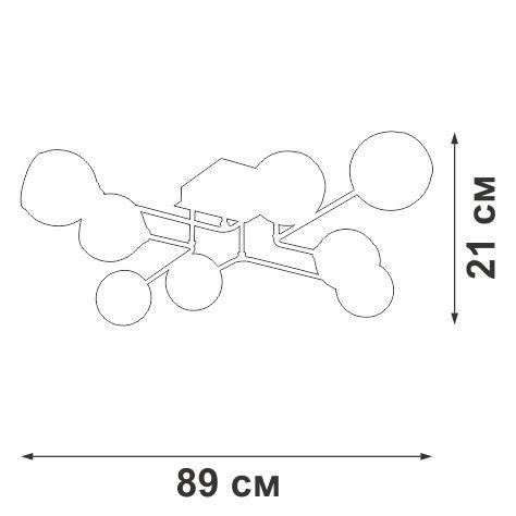Накладная люстра Vitaluce V4795-1/8PL